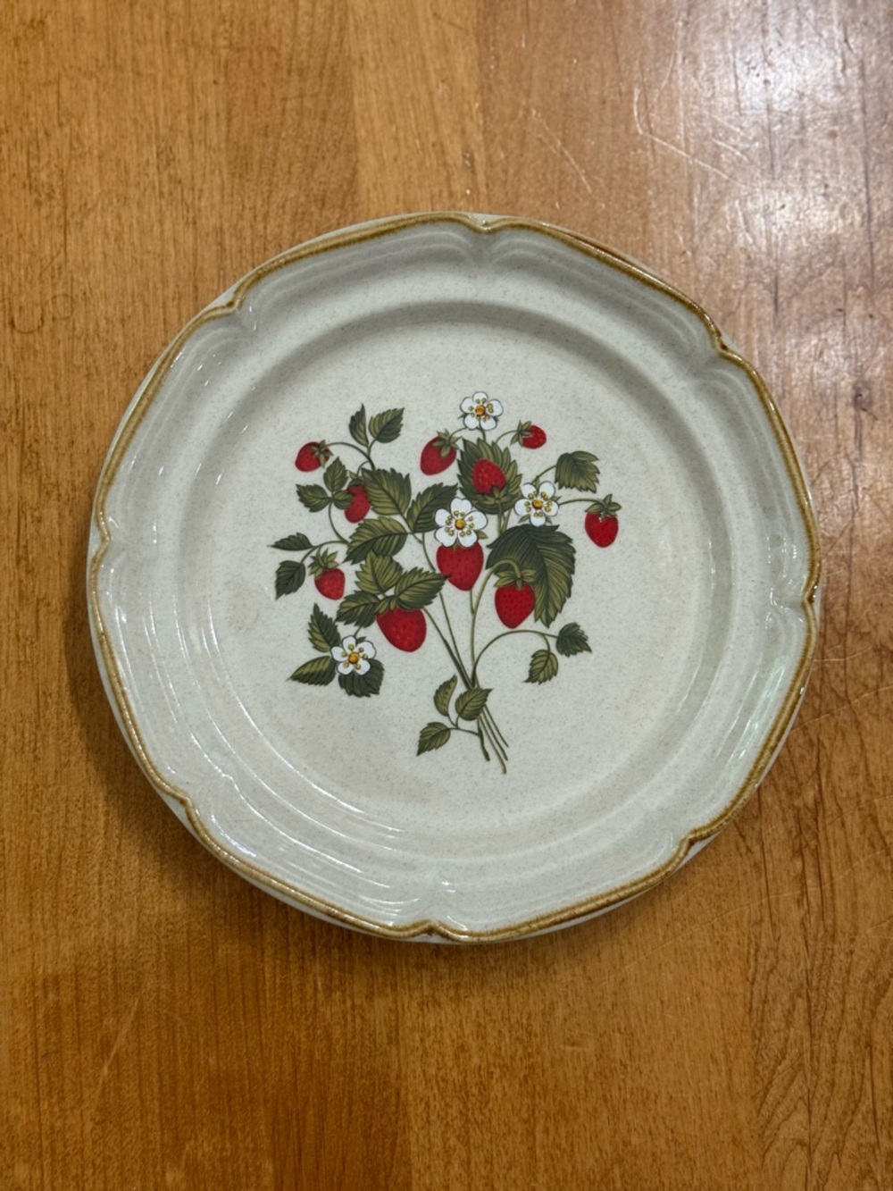 International Endura La Fraise Stoneware Salad Plate Japan Strawberry SY-6856